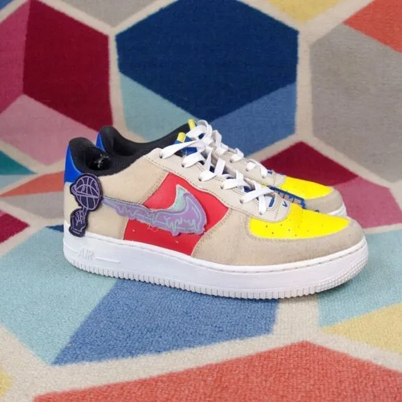 Nike Air Force 1 Low GS Multi Color  Sneakers FN7818-100 Youth Size 7 US