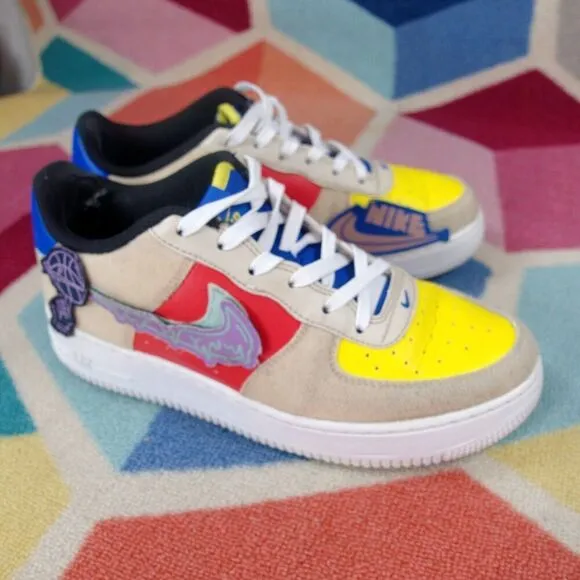 Nike Air Force 1 Low GS Multi Color  Sneakers FN7818-100 Youth Size 7 US
