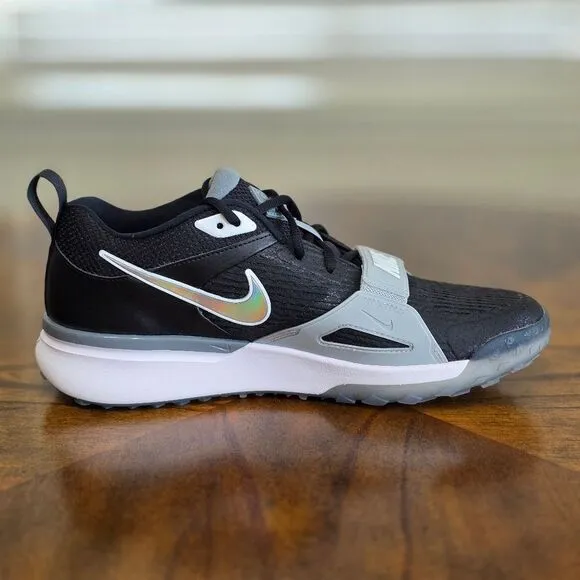 Nike Air Zoom Diamond Elite Turf Baseball Shoes Men's 10.5 Black Grey DZ0503-001