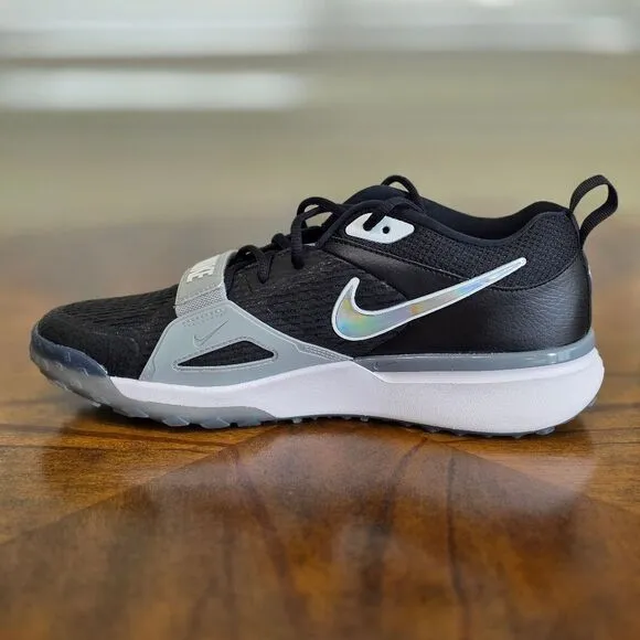Nike Air Zoom Diamond Elite Turf Baseball Shoes Men's 10.5 Black Grey DZ0503-001
