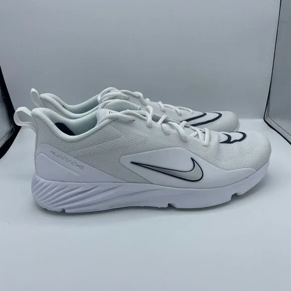 Nike Alpha Huarache 8 Pro Turf LAX Lacrosse Mens 13 White Navy CZ6559-101 NEW