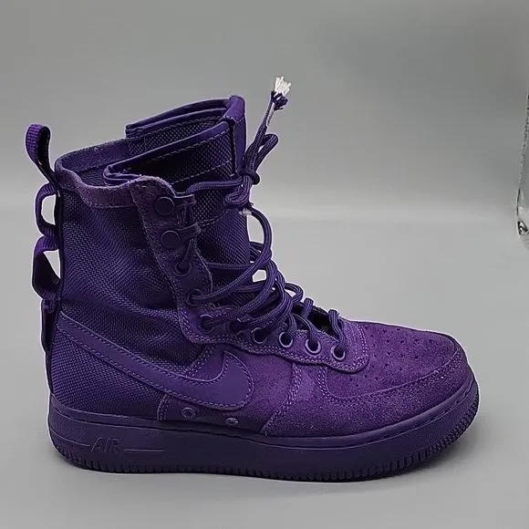 Nike SF Air Force 1 High Court Purple Youth Shoes Shoes Size 4 884024-500