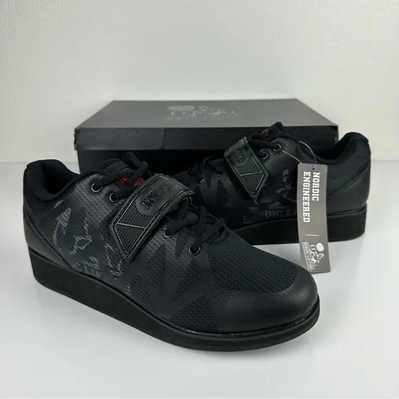 NWB Nordic Lifting Men’s MEGIN Powerlifting Black Weightlifting Shoes - 11