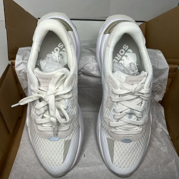 NWB Sorel Women's Kinetic RNEGD Lace Shoes White Dove 10