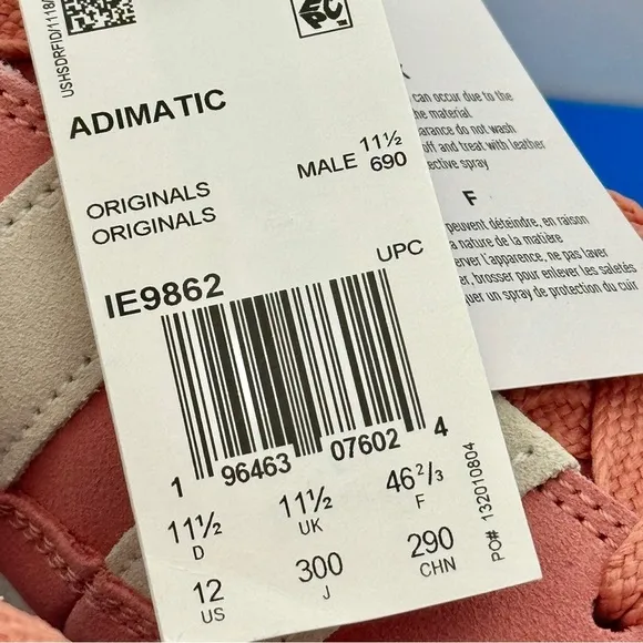 NWT Adidas Originals Adimatic Sneakers Wonderclay Salmon Shoes Suede Leather NEW
