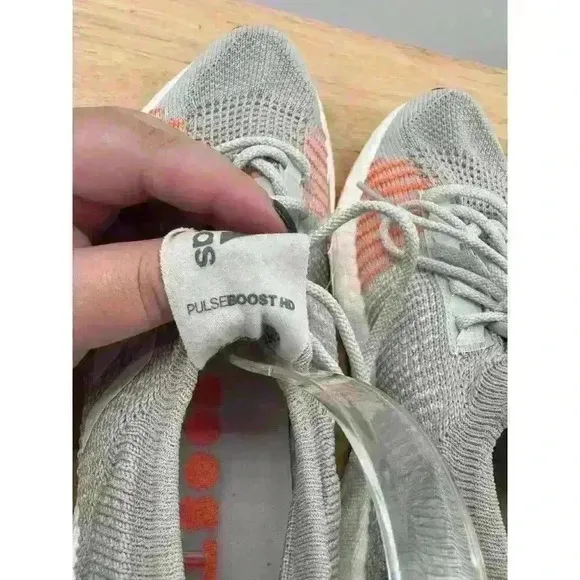 NWT Adidas PulseBoost HD Running Sneakers Ws Sz 8 Gray &amp; Coral Athletic Training