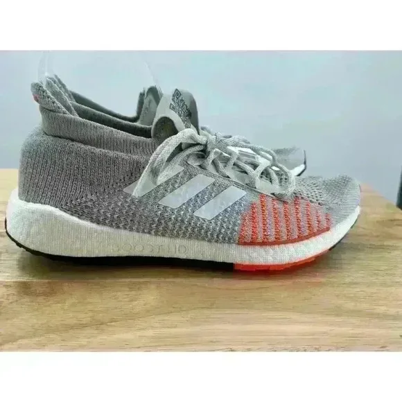 NWT Adidas PulseBoost HD Running Sneakers Ws Sz 8 Gray &amp; Coral Athletic Training