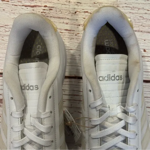 NWT Adidas Women’s Grand Court Alpha Sneakers in White/Irridescent Sz 11