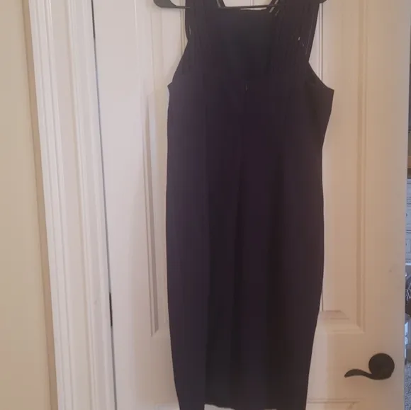 NWT Antonio Melani Navy Blue Sleeveless Strappy Shoulder Dress Size 12