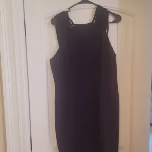 NWT Antonio Melani Navy Blue Sleeveless Strappy Shoulder Dress Size 12