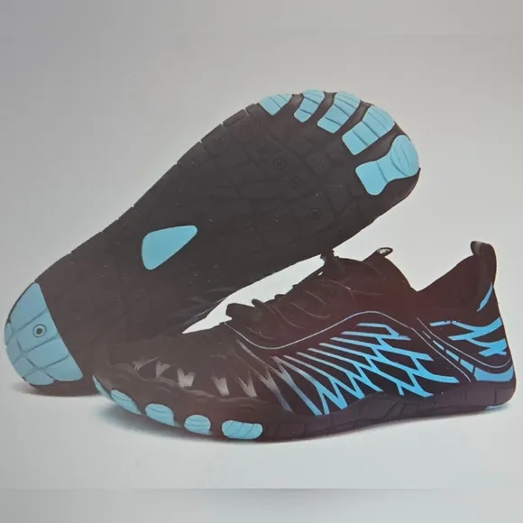 NWT HIKE Lorax Pro Barefoot Shoes Black Blue Unisex Mens Sz12 Womens Sz 14