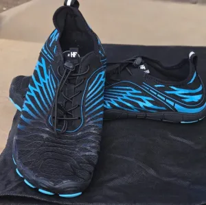 NWT HIKE Lorax Pro Barefoot Shoes Black Blue Unisex Mens Sz12 Womens Sz 14