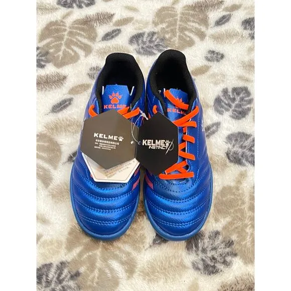 NWT KELME Junior Instinct Turf Boots - Sapphire Blue Size 13.5