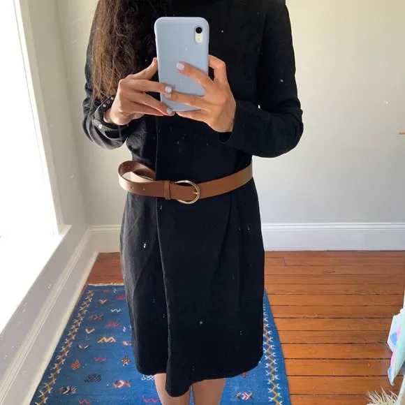 NWT Ralph Lauren Black Turtleneck Sweater Long Sleeve Dress Size XL