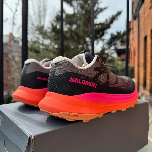 NWT Salomon Ultra Glide 2 Sneakers Women's Trail Running Shoes Black Pink