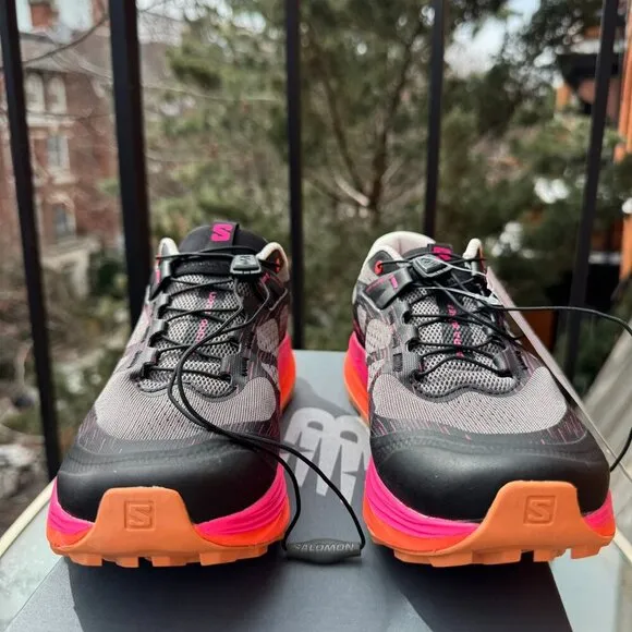 NWT Salomon Ultra Glide 2 Sneakers Women's Trail Running Shoes Black Pink