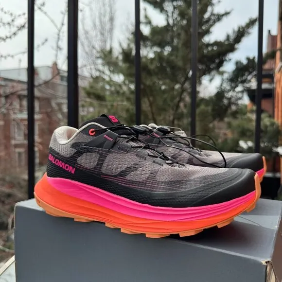 NWT Salomon Ultra Glide 2 Sneakers Women's Trail Running Shoes Black Pink