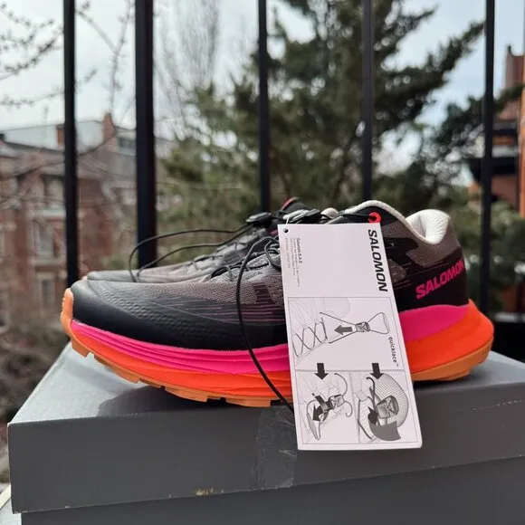 NWT Salomon Ultra Glide 2 Sneakers Women's Trail Running Shoes Black Pink