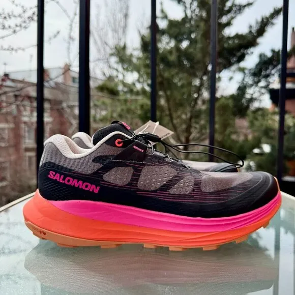NWT Salomon Ultra Glide 2 Sneakers Women's Trail Running Shoes Black Pink