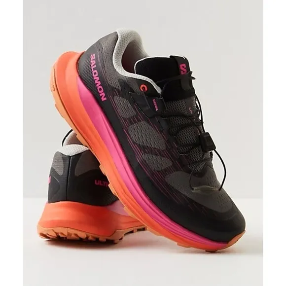 NWT Salomon Ultra Glide 2 Sneakers Women's Trail Running Shoes Black Pink