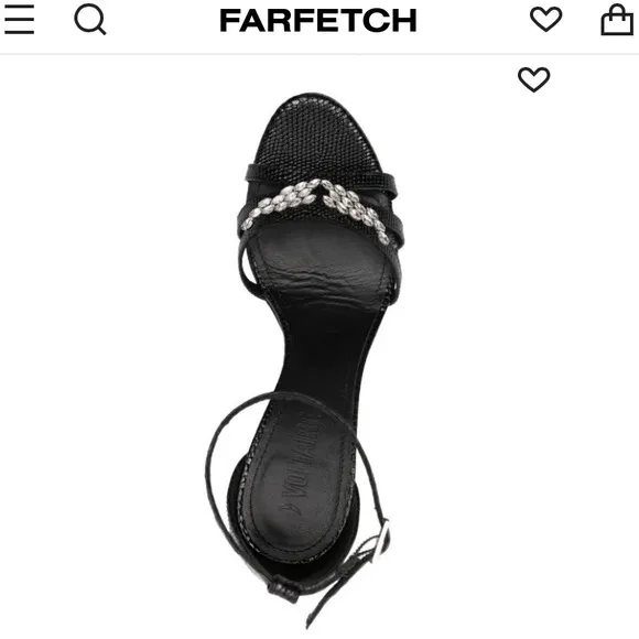 NWT ZADIG and VOLTAIRE Leather Amee Crystal Wing Court Shoe Strappy heel Sandal