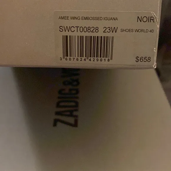 NWT ZADIG and VOLTAIRE Leather Amee Crystal Wing Court Shoe Strappy heel Sandal