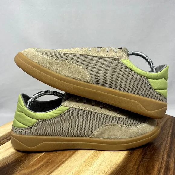 Olukai Men's 10.5 (EU 43.5) Punini Suede Casual Sneaker Shoes Clay/Lemon Grass