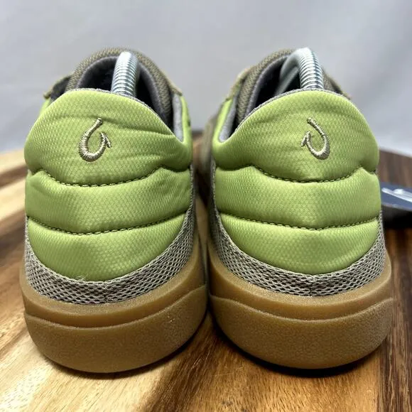 Olukai Men's 10.5 (EU 43.5) Punini Suede Casual Sneaker Shoes Clay/Lemon Grass