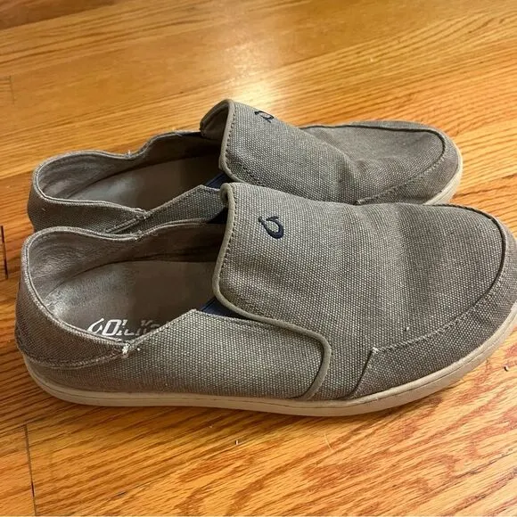 OluKai Men's Nohea Lole Casual Shoes Size 9 Clay Trench Blue