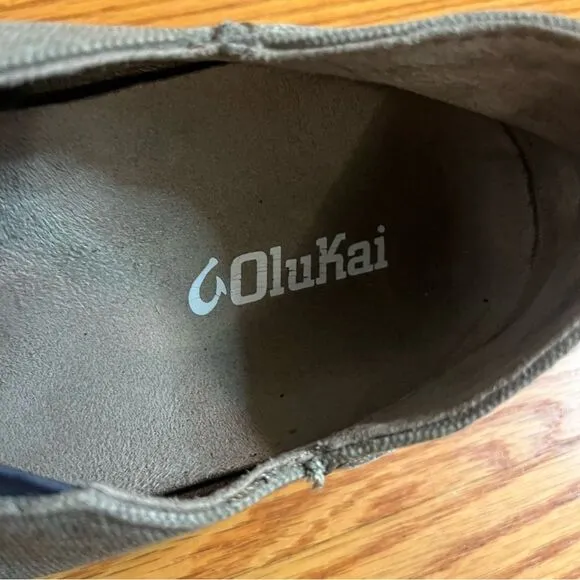 OluKai Men's Nohea Lole Casual Shoes Size 9 Clay Trench Blue