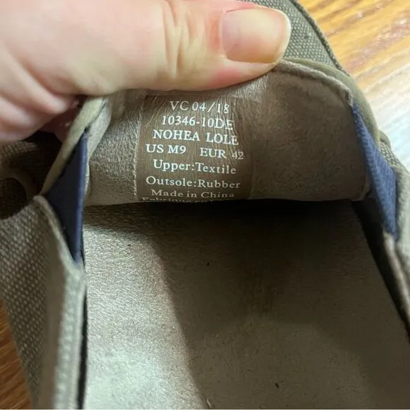 OluKai Men's Nohea Lole Casual Shoes Size 9 Clay Trench Blue