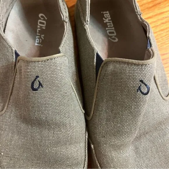 OluKai Men's Nohea Lole Casual Shoes Size 9 Clay Trench Blue