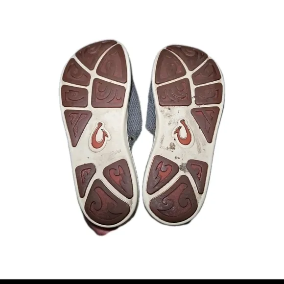 OluKai Men’s Nohea Moku No Tie Boat Shoes In Charcoal / Clay 13