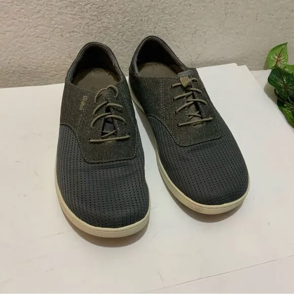 Olukai Men's Nohea Moku Slip On Shoes Charcoal Clay liknew size 8.5/ 41.5