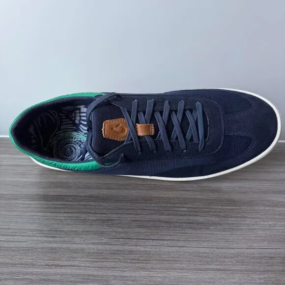 OluKai Men's Punini Sneakers Shoes $140 in Navy/Bamboo