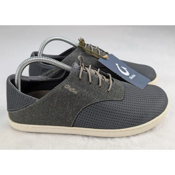 Olukai Nohea Moku Shoes Mens sz 8 Charcoal/Clay Slip On NWT