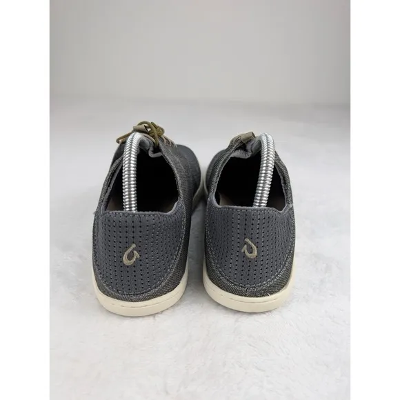 Olukai Nohea Moku Shoes Mens sz 8 Charcoal/Clay Slip On NWT