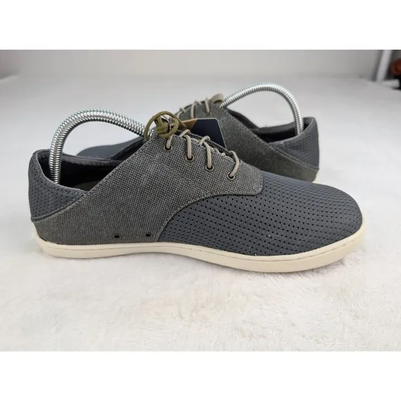 Olukai Nohea Moku Shoes Mens sz 8 Charcoal/Clay Slip On NWT