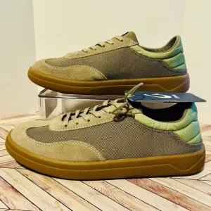 Olukai Punini Men’s 7 M Sneakers Clay Lemon Grass Mesh Suede Drop in Heel Tan
