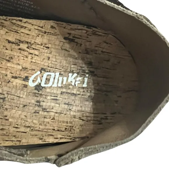 OLUKIA MENS MOLOA KOHANA CASUAL LEATHER LOAFER BROWN SLIP ON SHOES SIZE 9.5