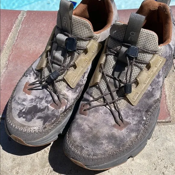 On Running Cloudaway Gray and Brown Athletic Shoes with Quick-Lace System