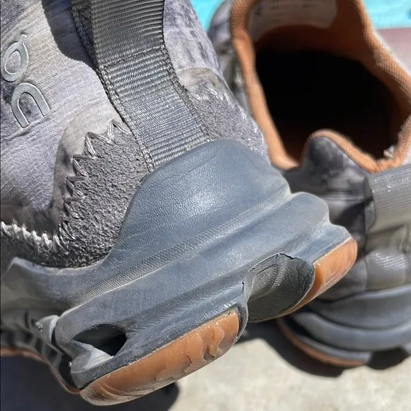On Running Cloudaway Gray and Brown Athletic Shoes with Quick-Lace System