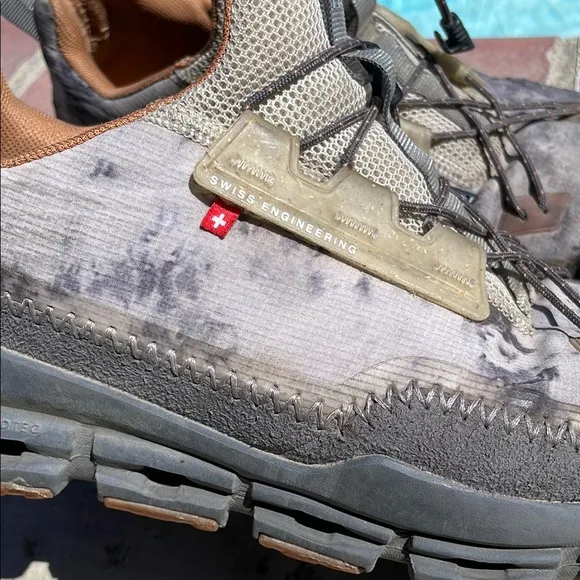 On Running Cloudaway Gray and Brown Athletic Shoes with Quick-Lace System