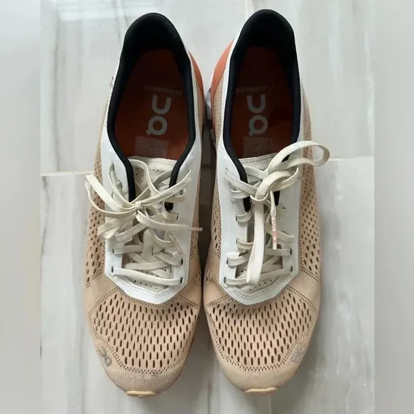 On Running On Cloudboom Women's Running Shoes in Savannah White Size 8.5