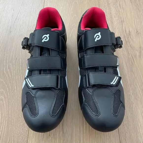 Peloton Cycling Shoes 43 Men 10 Women 12 Black Red Cleats White Box PL-SH-B-43