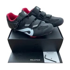 Peloton Cycling Shoes 43 Men 10 Women 12 Black Red Cleats White Box PL-SH-B-43