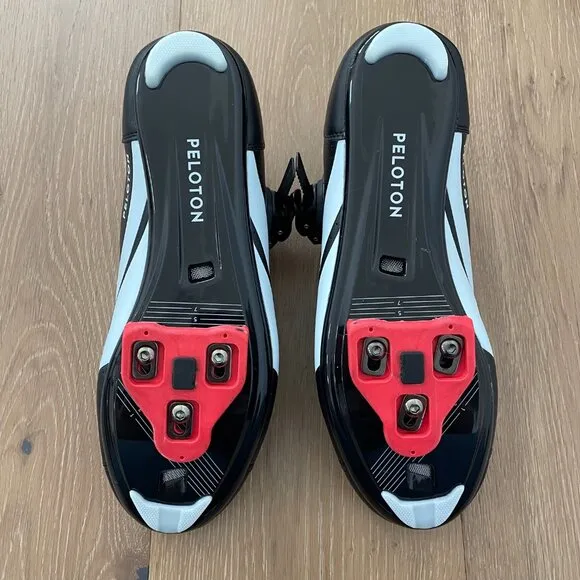 Peloton Cycling Shoes 43 Men 10 Women 12 Black Red Cleats White Box PL-SH-B-43