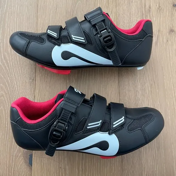 Peloton Cycling Shoes 43 Men 10 Women 12 Black Red Cleats White Box PL-SH-B-43