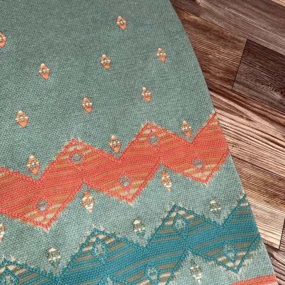 Pendleton Long Skirt Womens Size Medium 100% Cotton Knit Embroidered NEW $128