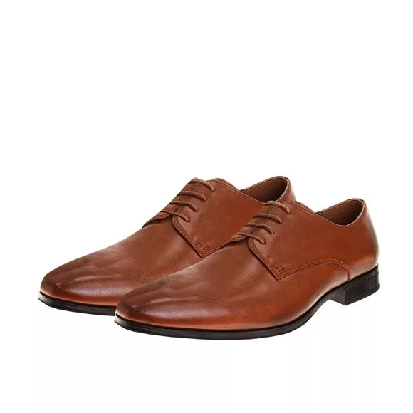 Perry Ellis Portfolio Leather Dress Shoes Brown 10.5 M NEW